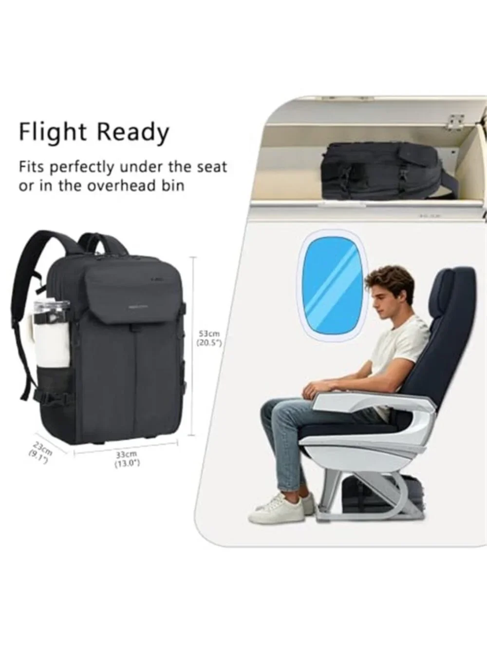 Men's Travel Backpack Laptop Carry On Backpack Flight Approved